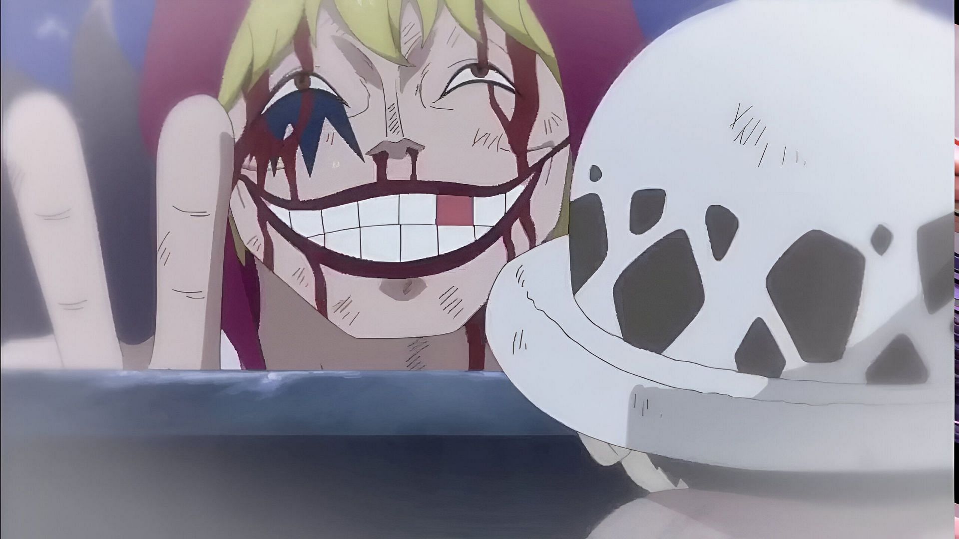 Corazon&#039;s last smile before Law (Image via Toei Animation)