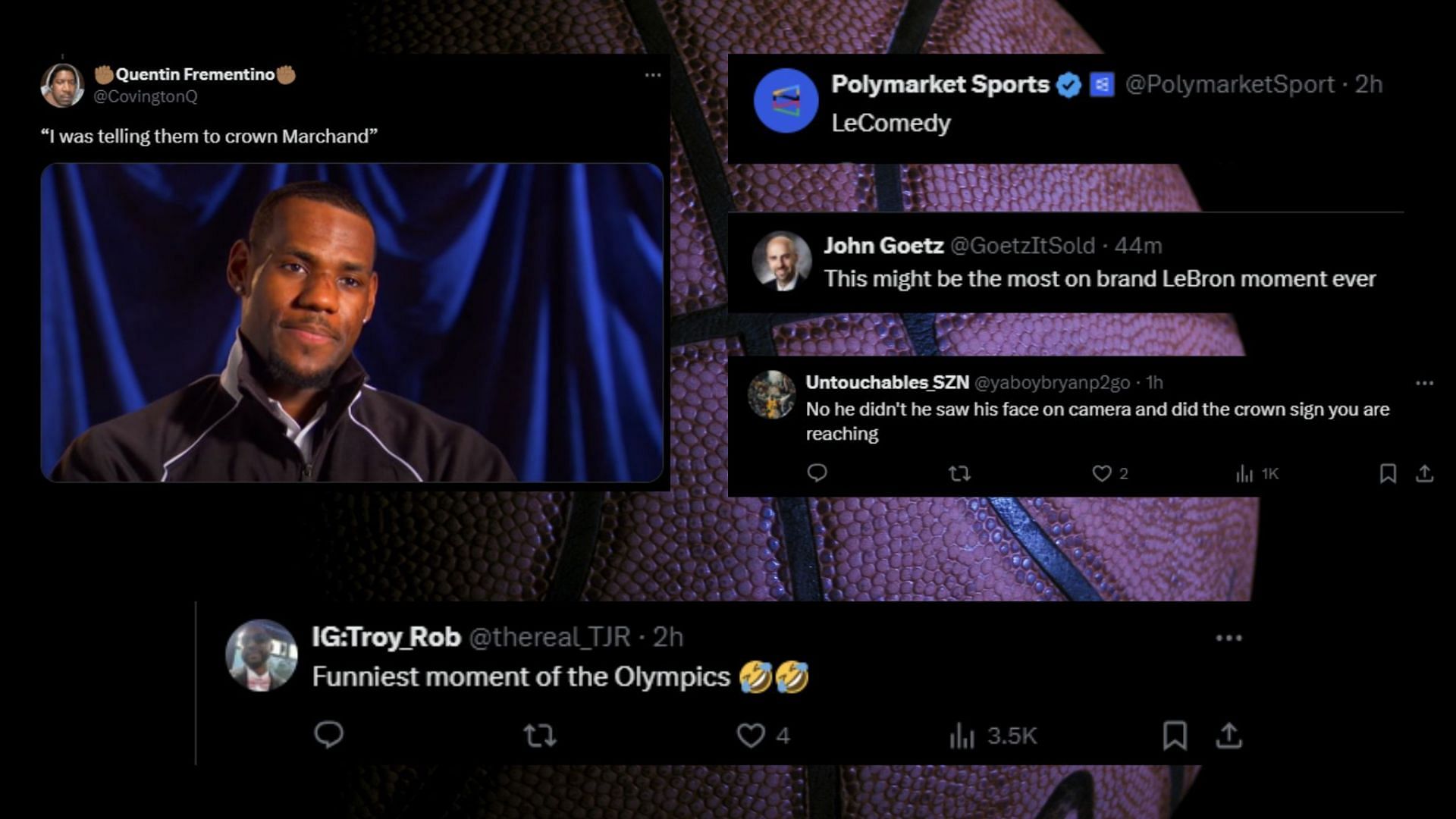 Fans react to LeBron James&#039; funny moment in the Olympics