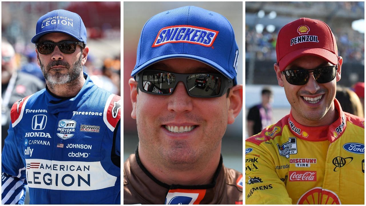 Jimmie Johnson (L), Kyle Busch (C), and Joey Logano (R) (All Images from USA Today Sports)