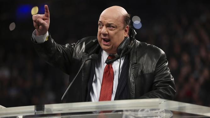 Paul Heyman reacts after his next appearance gets confirmed