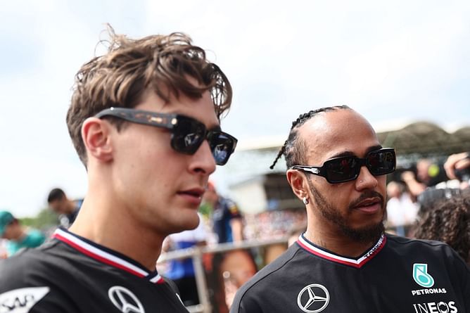Mercedes driver George Russell jokingly mocks teammate Lewis Hamilton’s “relaxation method”
