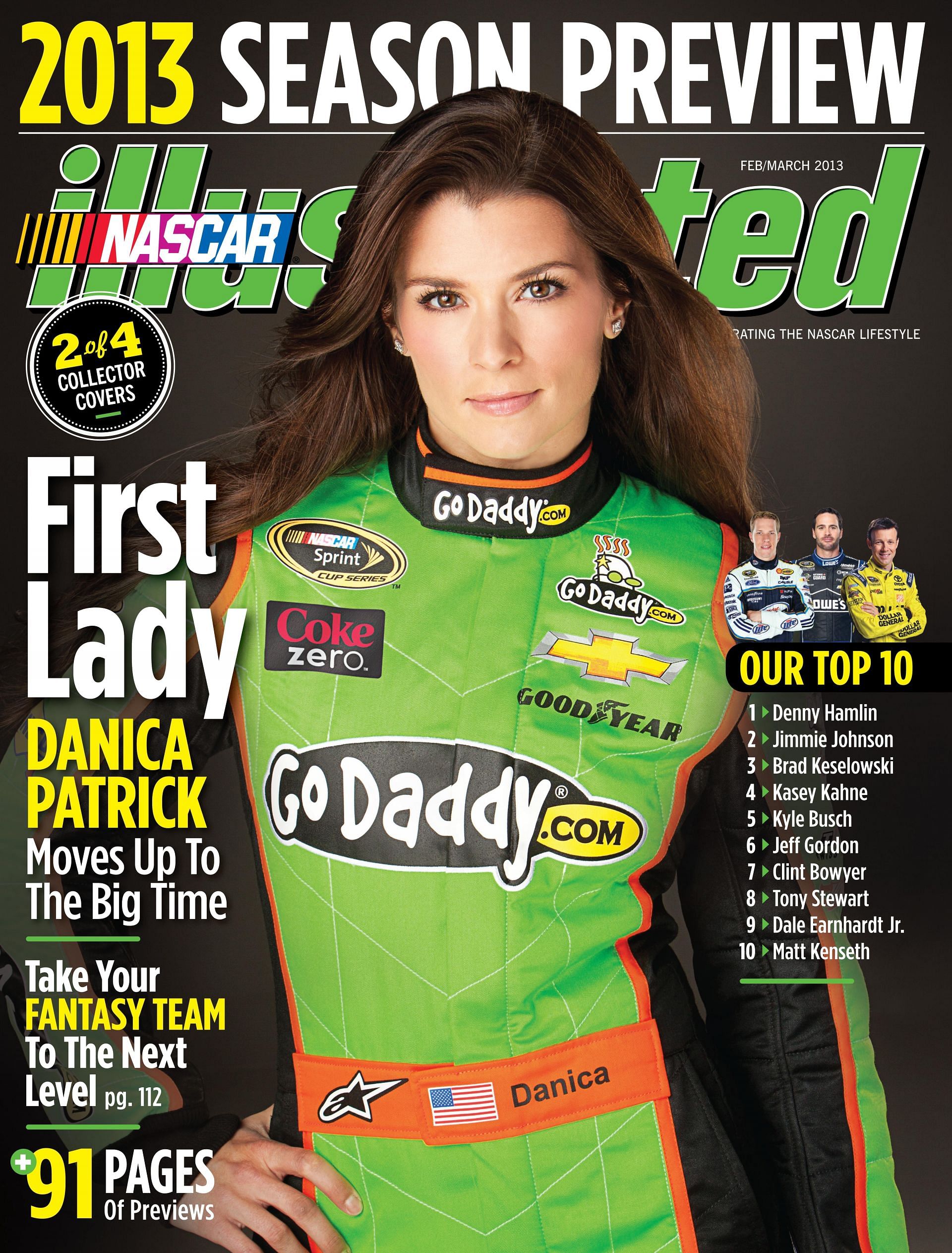 Danica Patrick on the cover of  NASCAR Illustrated  [Source: Getty]