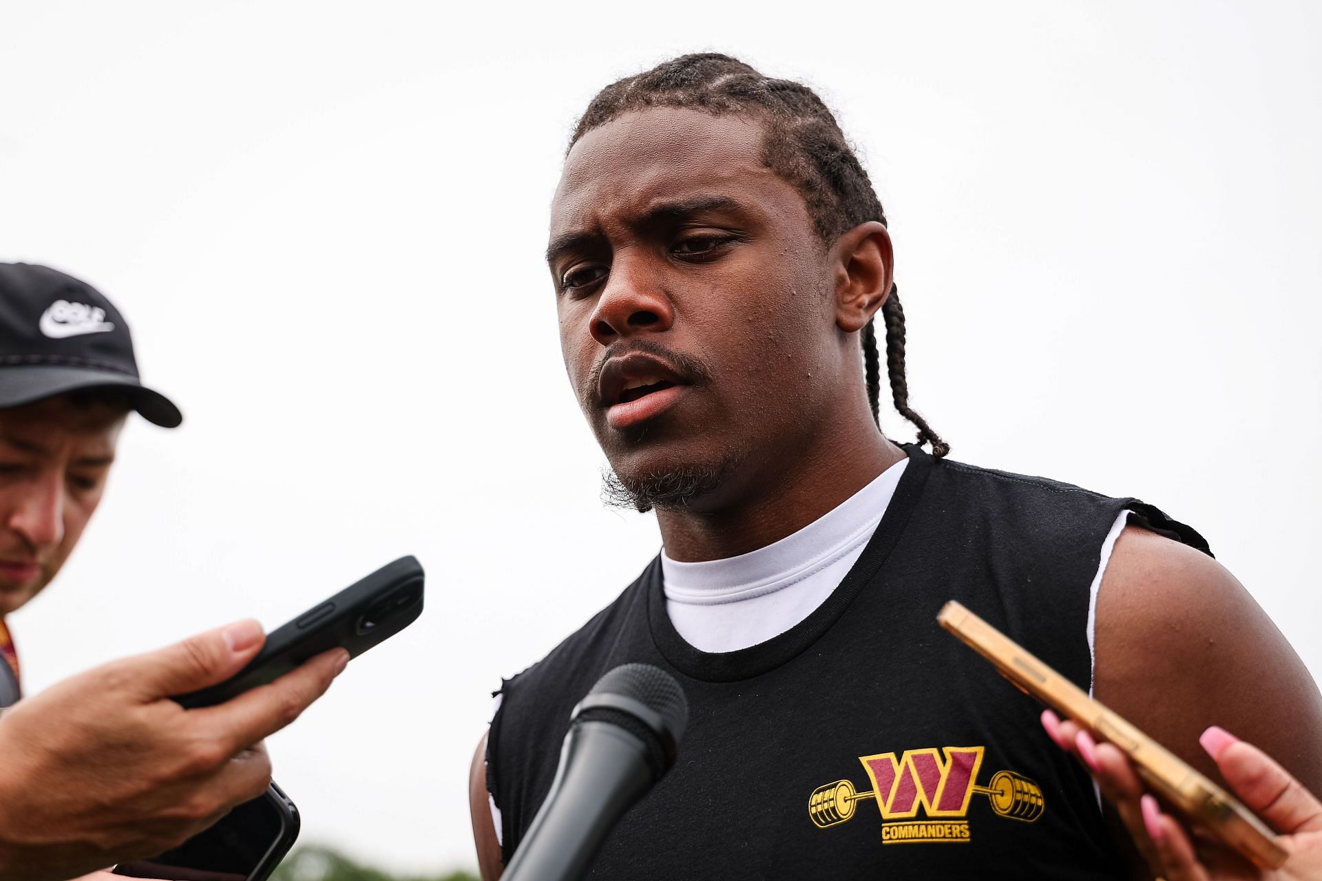 Jahan Dotson at Washington Commanders Training Camp - Source: Getty