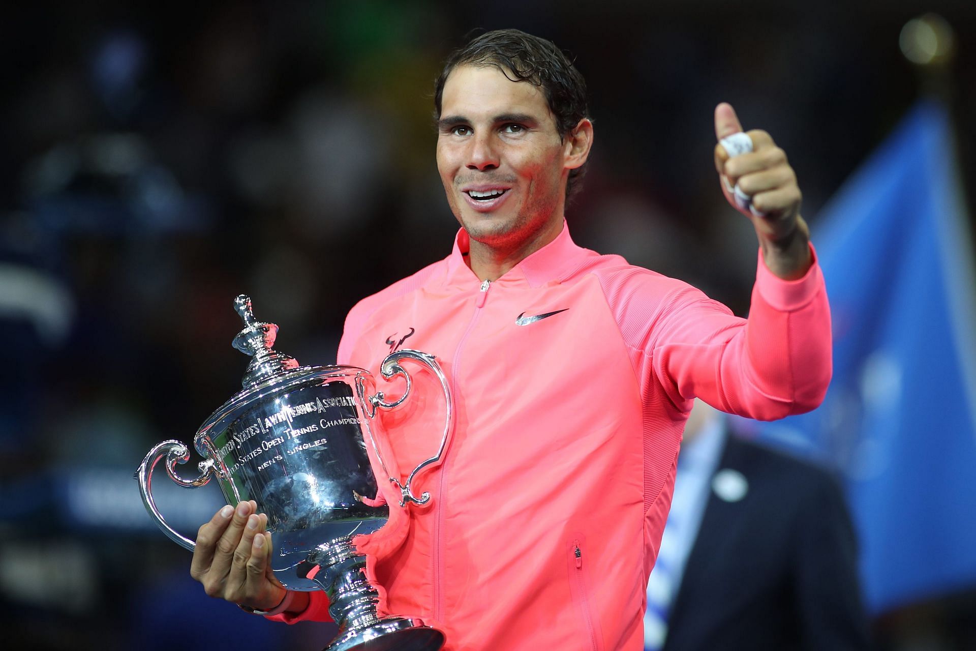 Rafael Nadal poured at the 2017 US Open (Source: Getty)