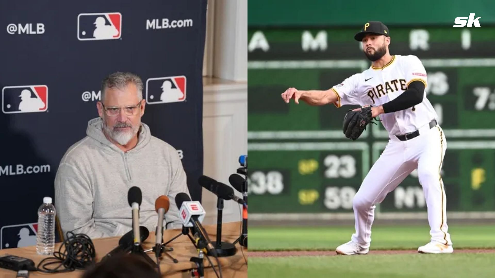 Pittsburgh Pirates Manager Derek Shelton &amp; Infielder Isiah Kiner-Falefa