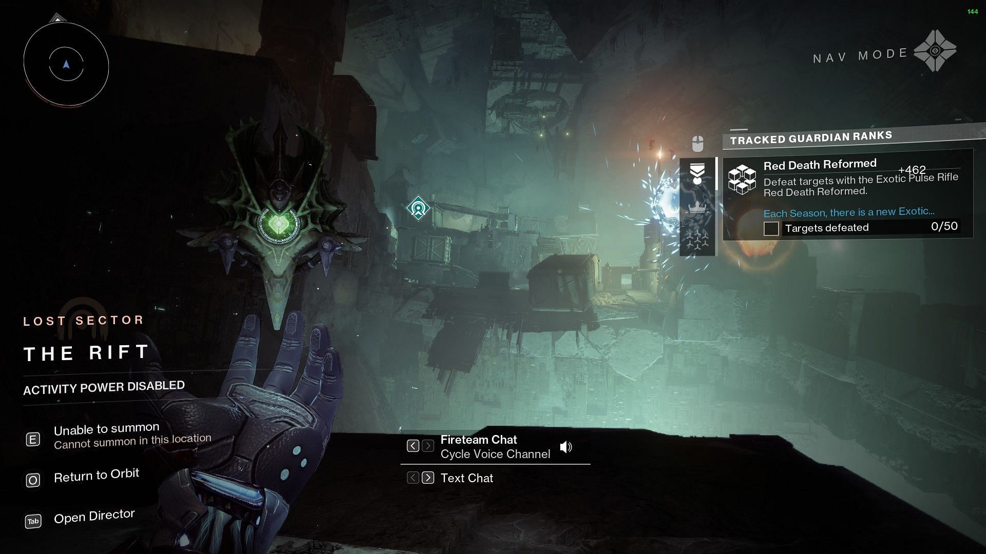 The Rift Lost Sector boss room (Image via Bungie)