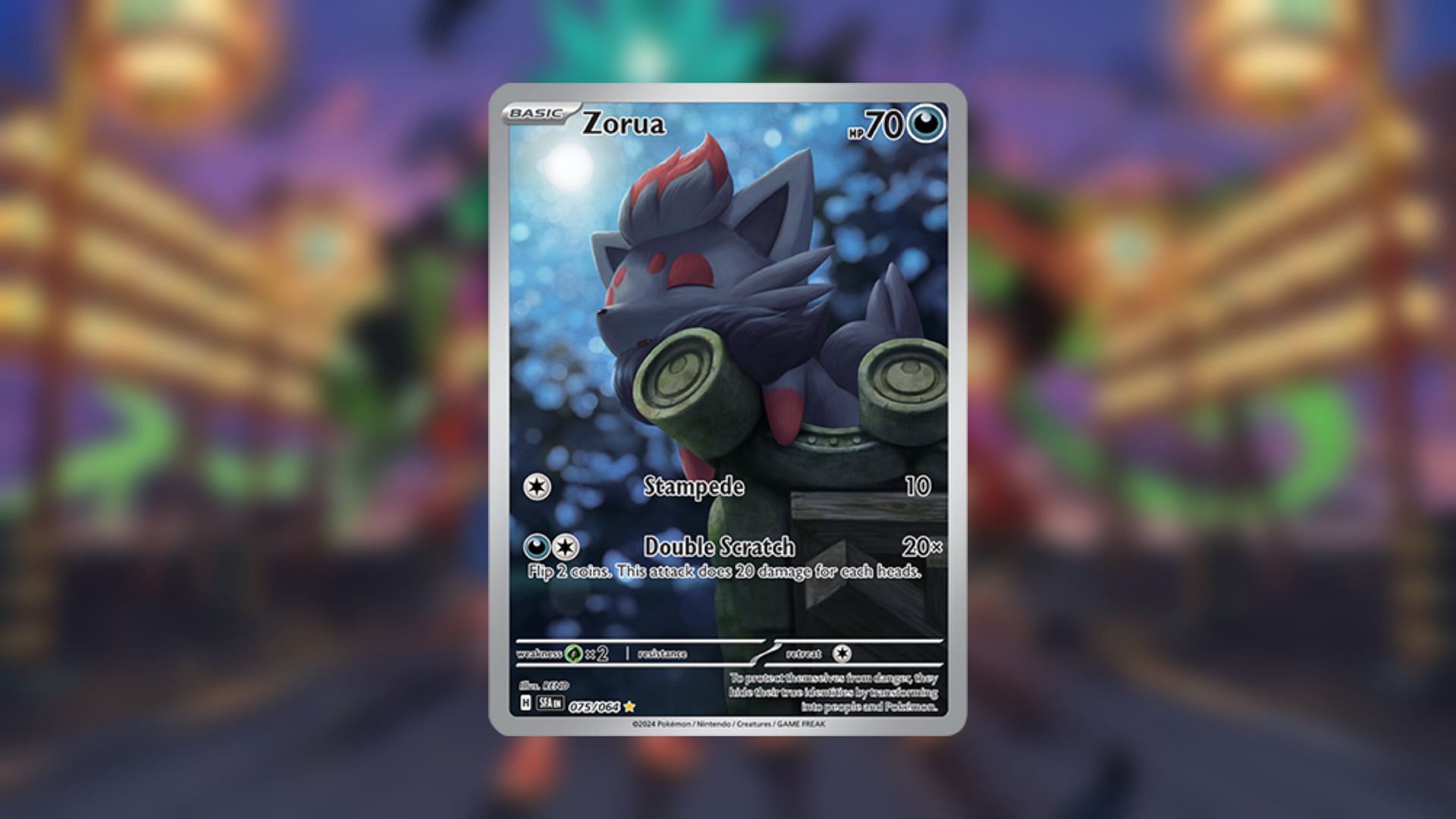 This Pokemon TCG card features Zoura, the Tricky Fox Pokemon (Image via The Pokemon Company)