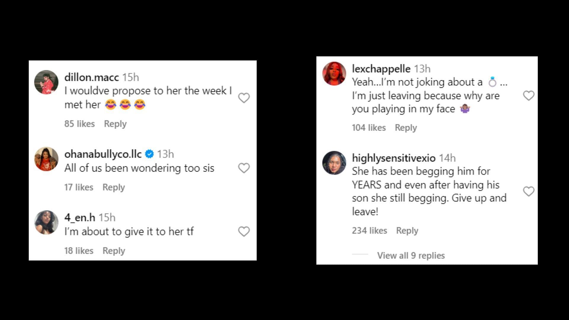 Reactions posted on social media (Images via Instagram/theshaderoom)