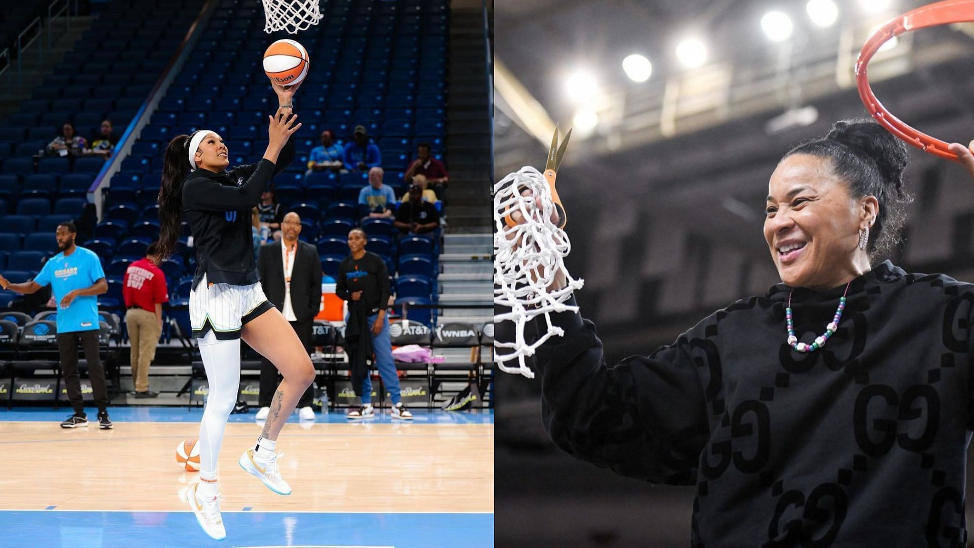 WNBA rookie Kamilla Cardoso &amp; coach Dawn Staley (Kamilla &amp; S.C