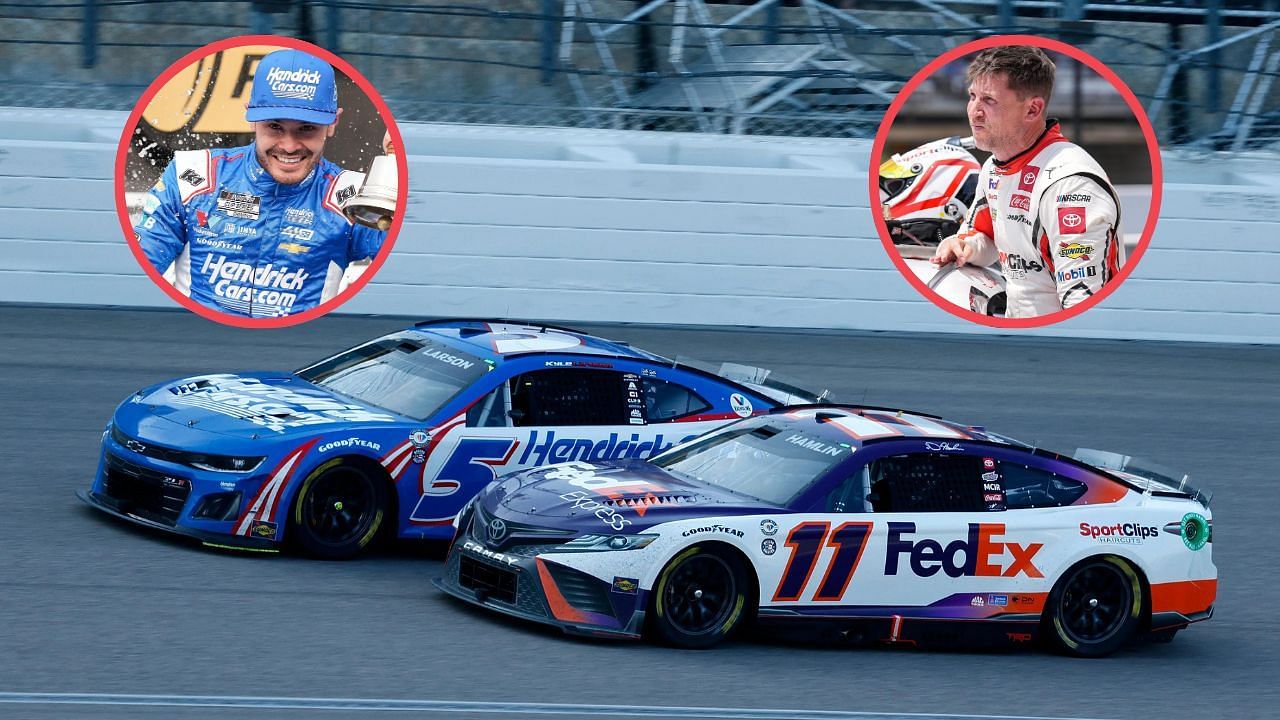 Kyle Larson tails Denny Hamlin in most laps led so far in the 2024 season (Source: Imagn) 
