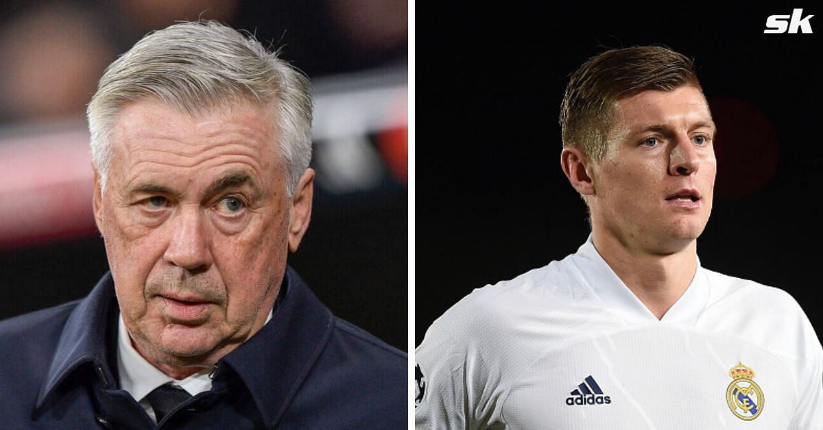 Toni Kroos (R) and Carlo Ancelotti of Real Madrid (L). Image Both from GETTY