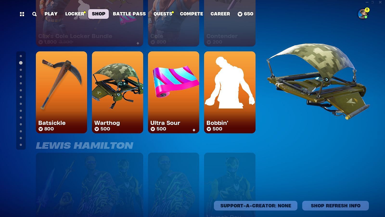 You can purchase cosmetics that are part of Clix's Cole Locker Bundle in Fortnite separately (Image via Epic Games)