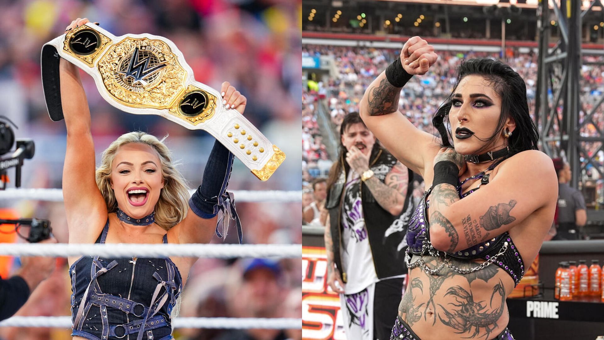 Rhea Ripley and Liv Morgan at WWE SummerSlam 2024! [Image credits: WWE.com]