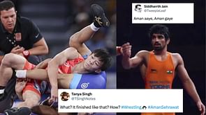 "Gold kab milega" - Fans express disappointment after Aman Sehrawat's crushing loss in wrestling semifinal at Paris OIympics 2024