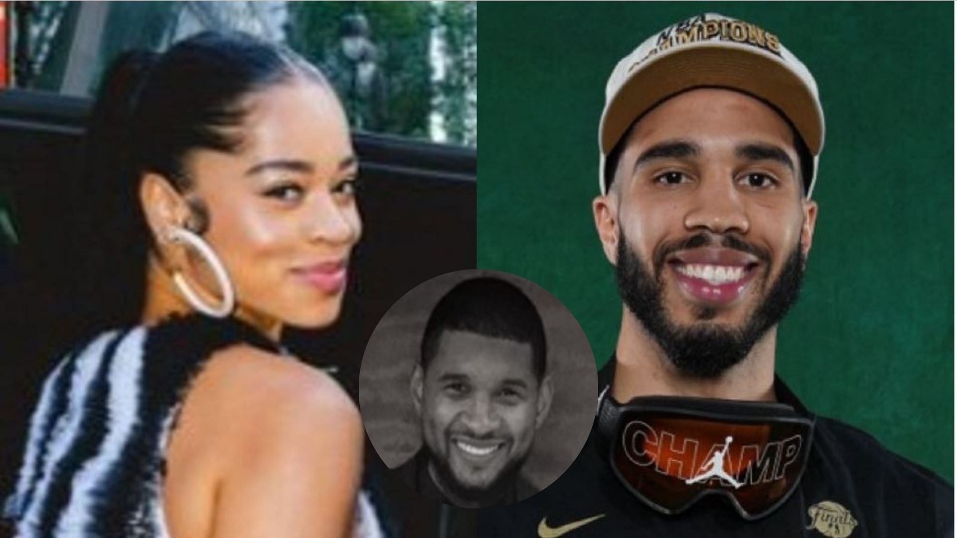 Usher brings out Ella Mai for special crossover in Boston, gives a shoutout out to Jayson Tatum. (Photos from Boston Celtics X page and Ella Mai and Usher