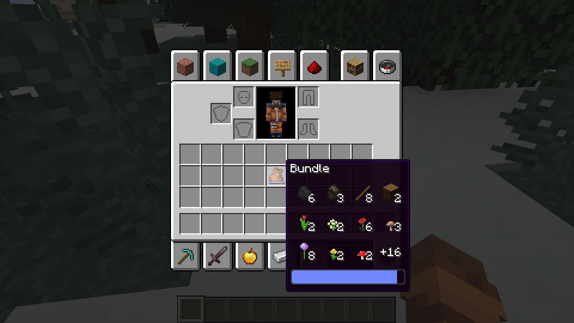 The bundle&#039;s better UI (Image via Mojang)