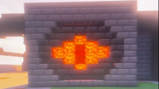 Minecraft player accidentally creates Eye of Mordor-like optical illusion in-game