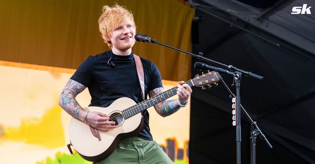 English singer Ed Sheeran during a performance