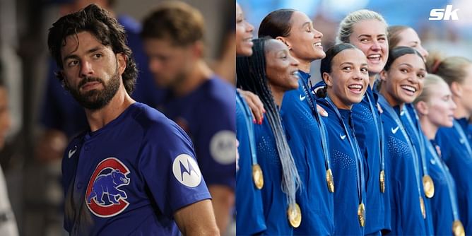 In Photos: Dansby Swanson's wife Mallory Swanson & Max Fried's girlfriend Rose Lavelle pose with U.S. flag after Olympic gold in heartwarming moment