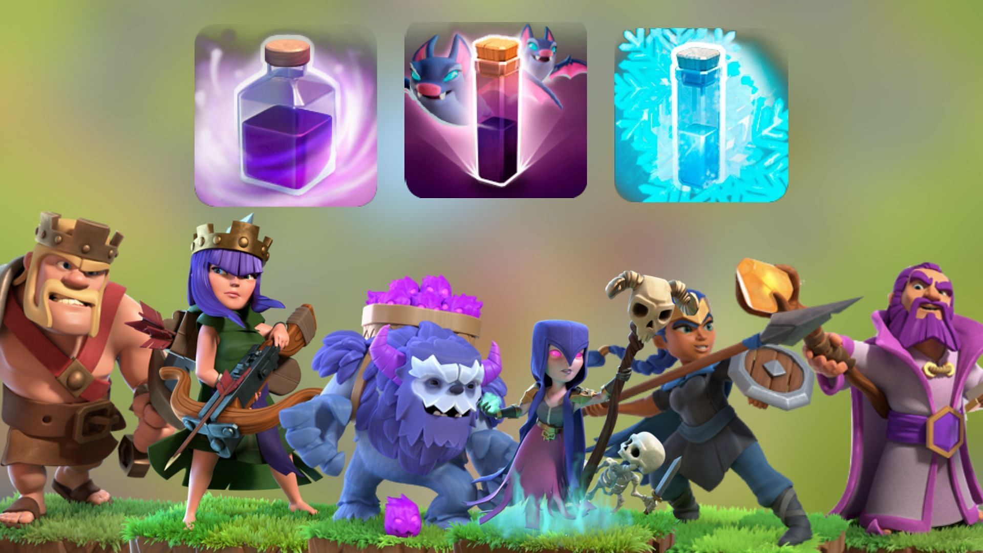 Town Hall 13 Yeti Witch Bats Spam (Image via SuperCell)