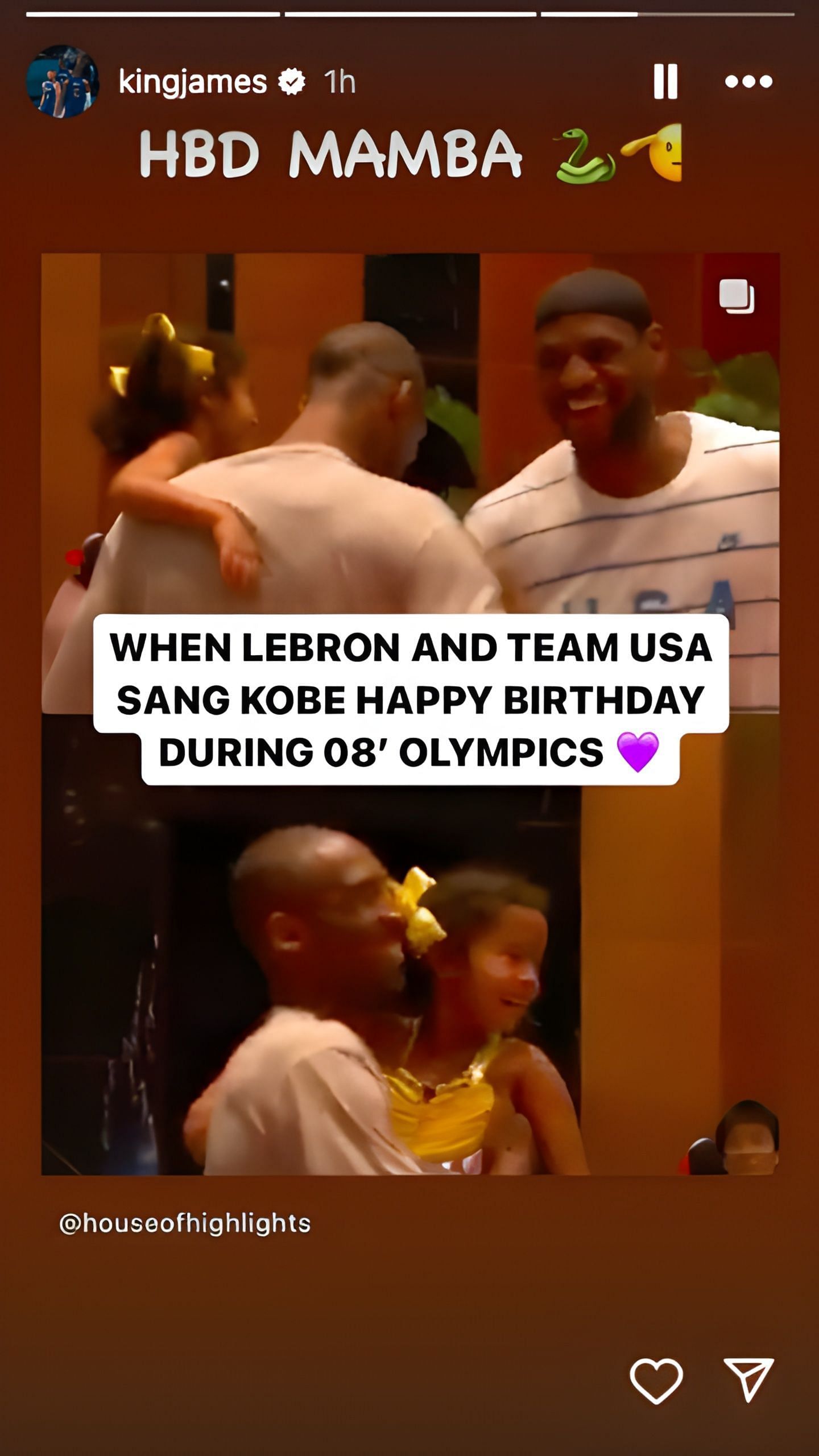 LeBron James wished Kobe on his 46th birthday