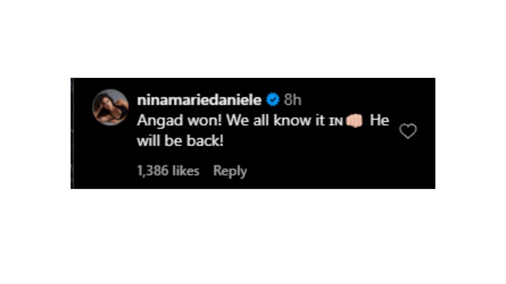 Nina-Marie Daniele&#039;s comment