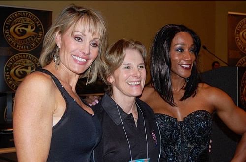 Cory Everson with Bev Francis and Linda Murray; credit: Cory Everson on Facebook