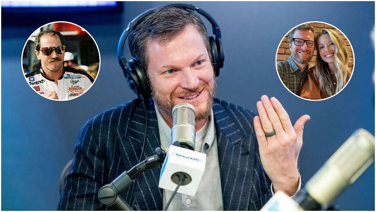 Dale Earnhardt Jr. reveals his bucket list destinations that he intends to explore with his wife and kids. ( Image source: Getty &amp; Instagram/@mrsamyearnhardt )