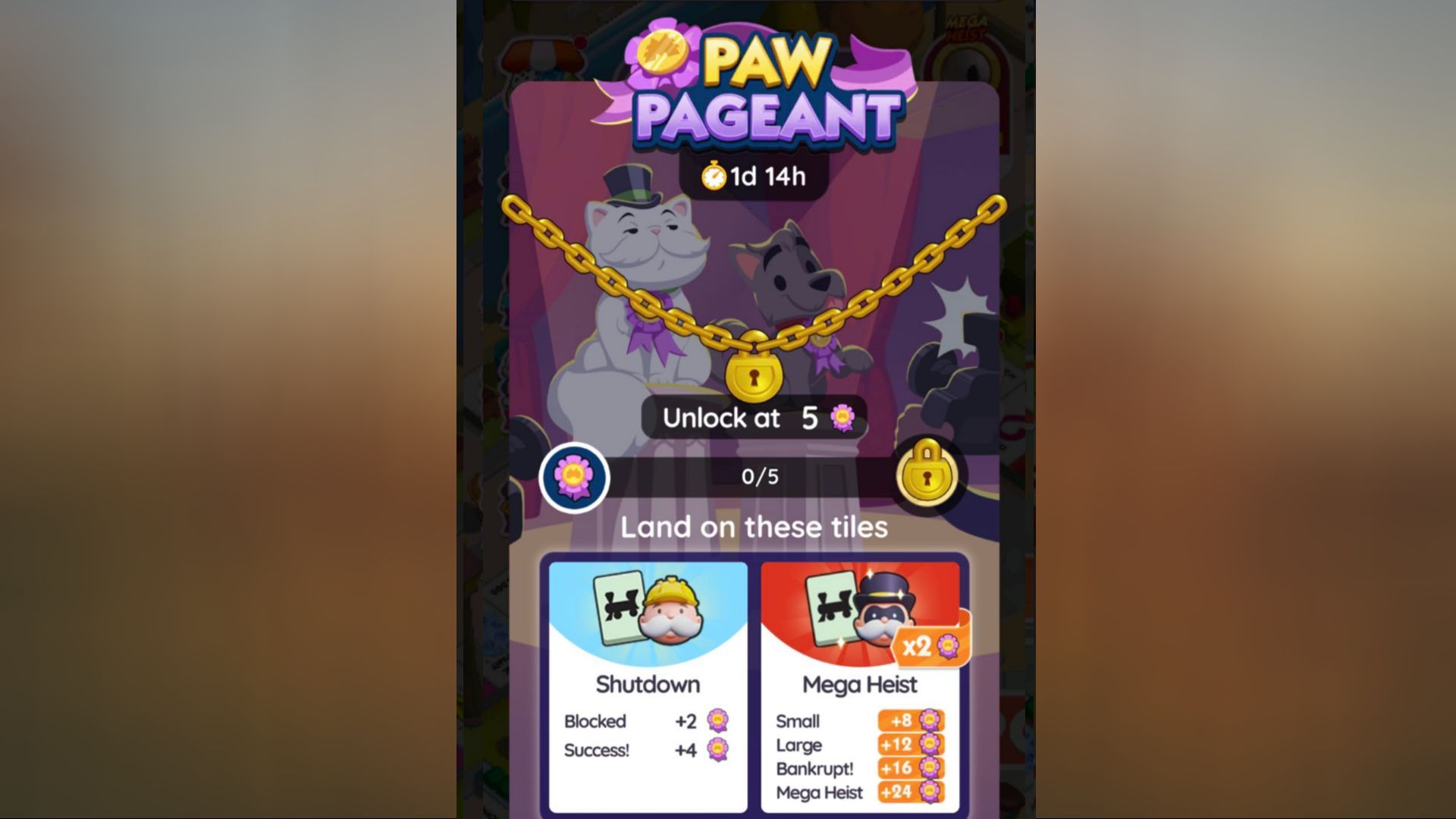 Badges are the Paw Pageant event tokens (Image via Scopely)