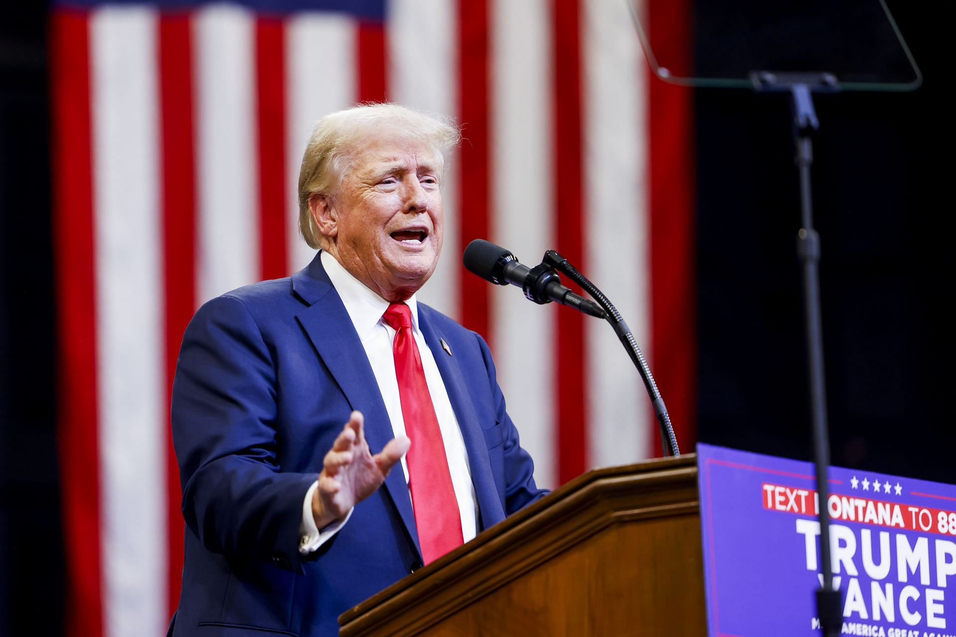 Republican Presidential Nominee Donald Trump Holds Rally In Bozeman, Montana - Source: Getty