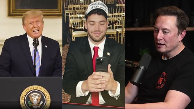 Elon Musk reacts to Adin Ross arriving at Mar-a-Lago with a custom Cybertruck for his Kick stream with Donald Trump