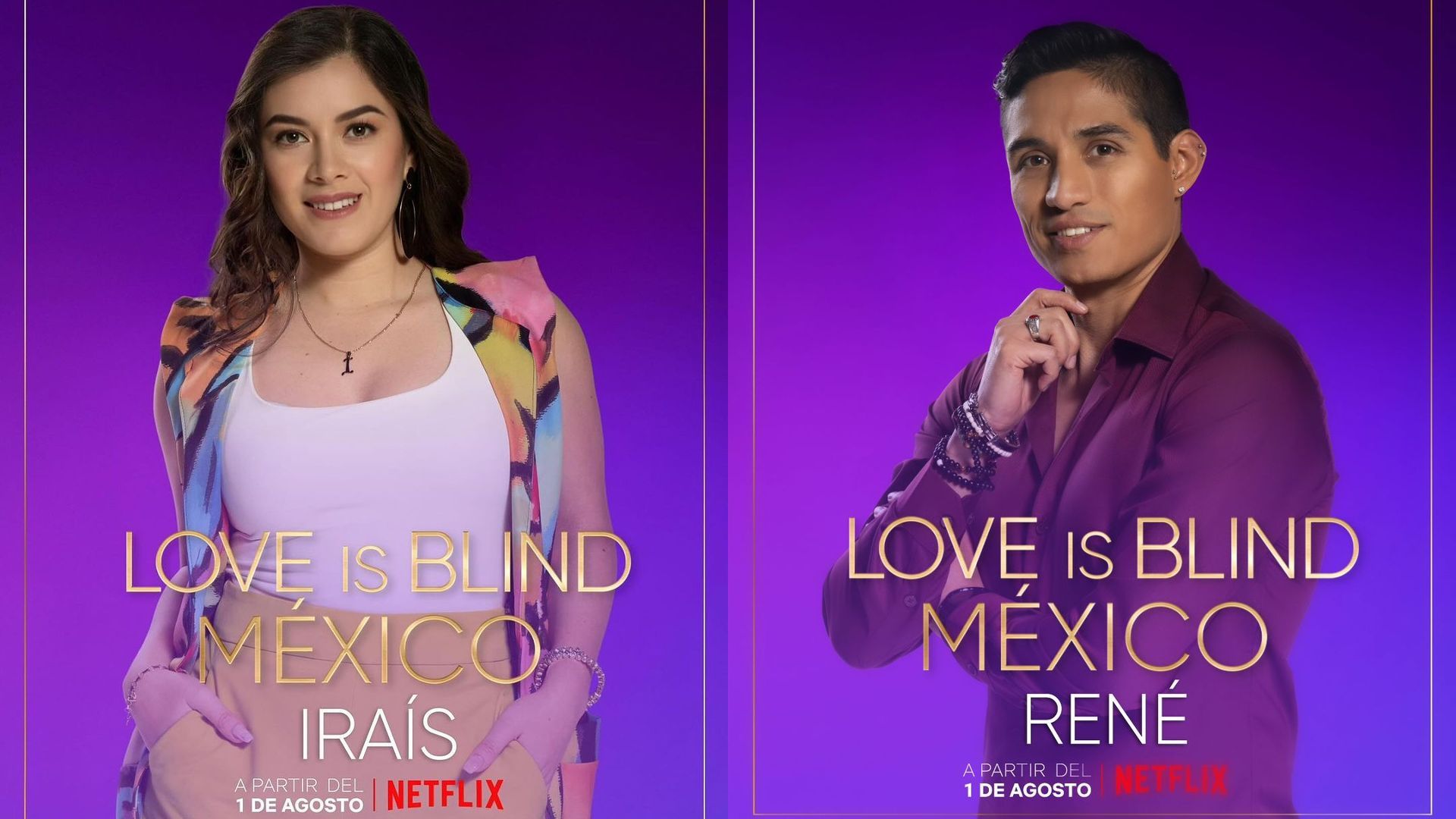 Irais and Rene from Love is Blind: Mexico (Image via Instagram/@irais_crc and @frovank)