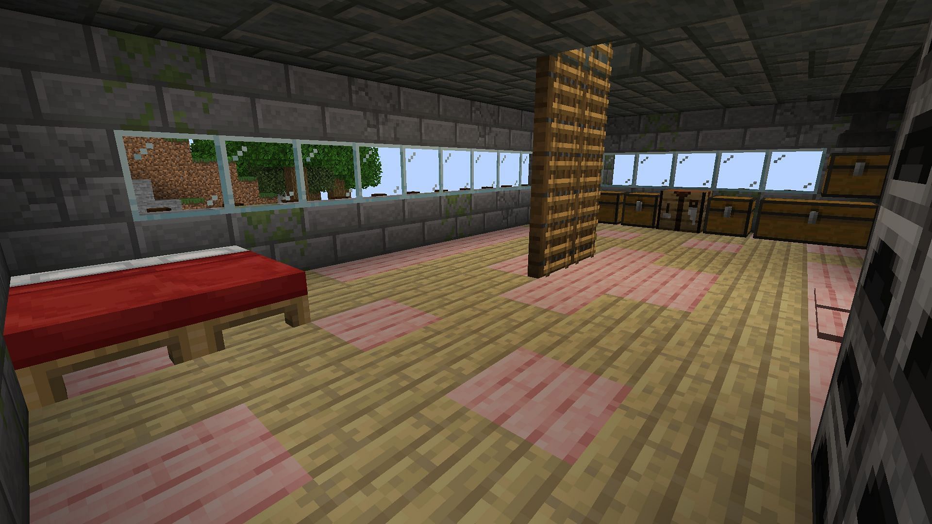 The inside of the base&#039;s main room (Image via Mojang)