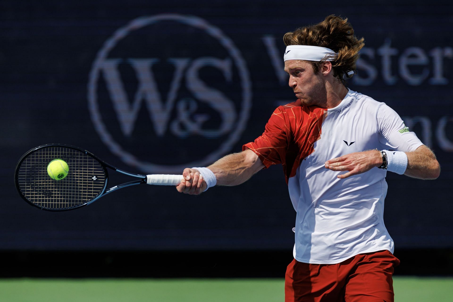 Andrey Rublev at the Cincinnati Open 2024 (Source: Getty)