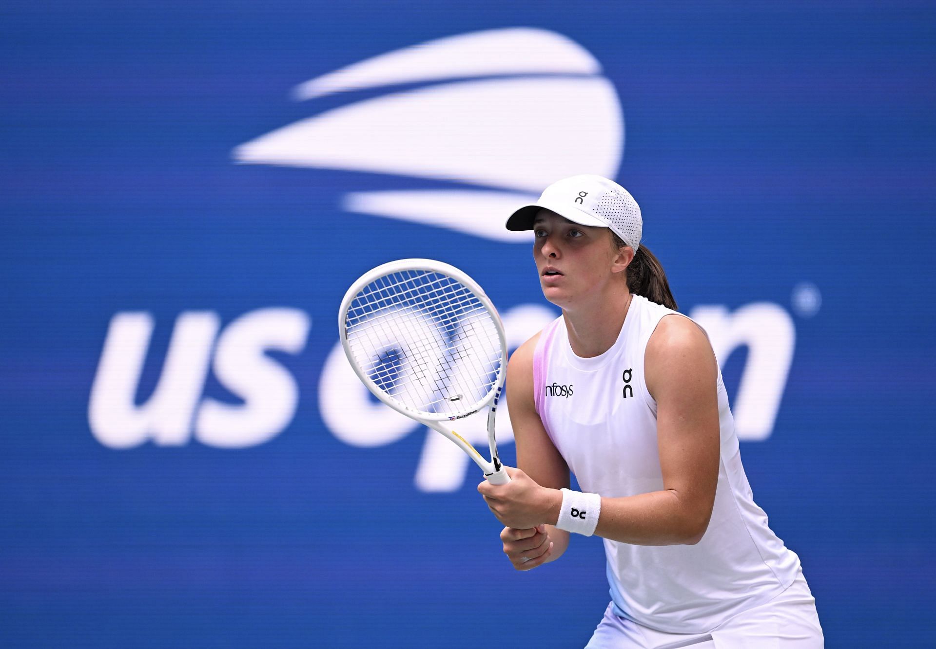 Iga Swiatek in action at the US Open (Picture: Getty)