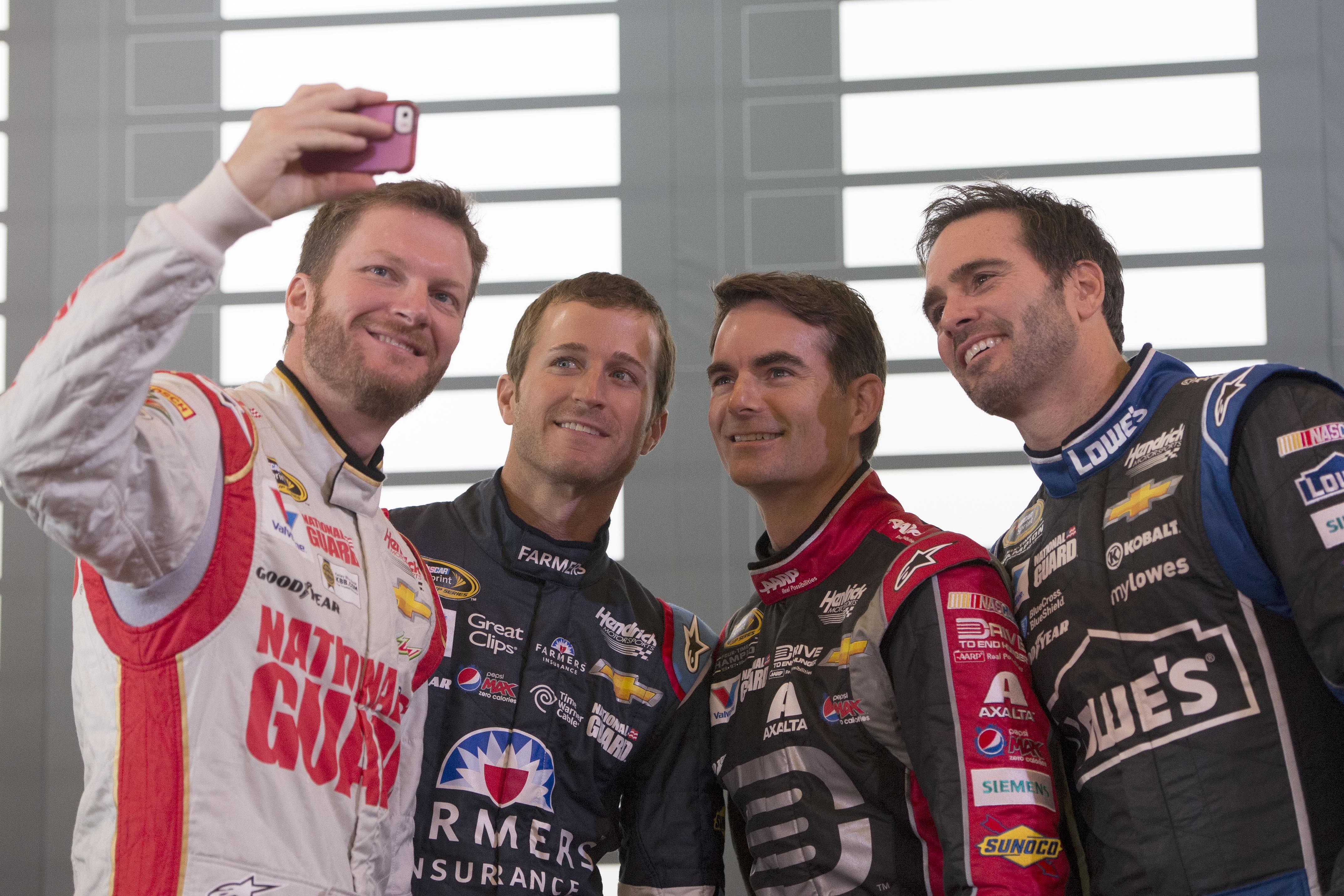 (L-R) Dale Jr, Kasey Kahne, Jeff Gordon, Jimmie Johnson - Source: IMAGN