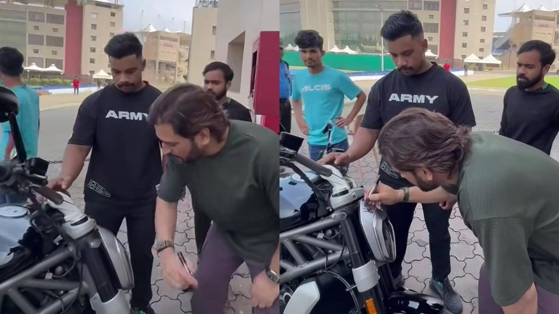 MS Dhoni spends time with a fan (Image credits: @kushmahi7 on Instagram)