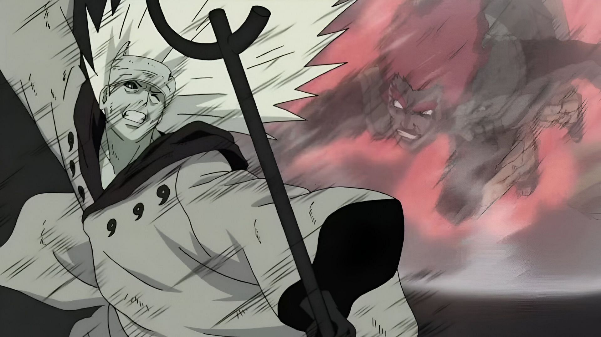 Madara and Guy as seen in the anime (Image via Studio Pierrot)