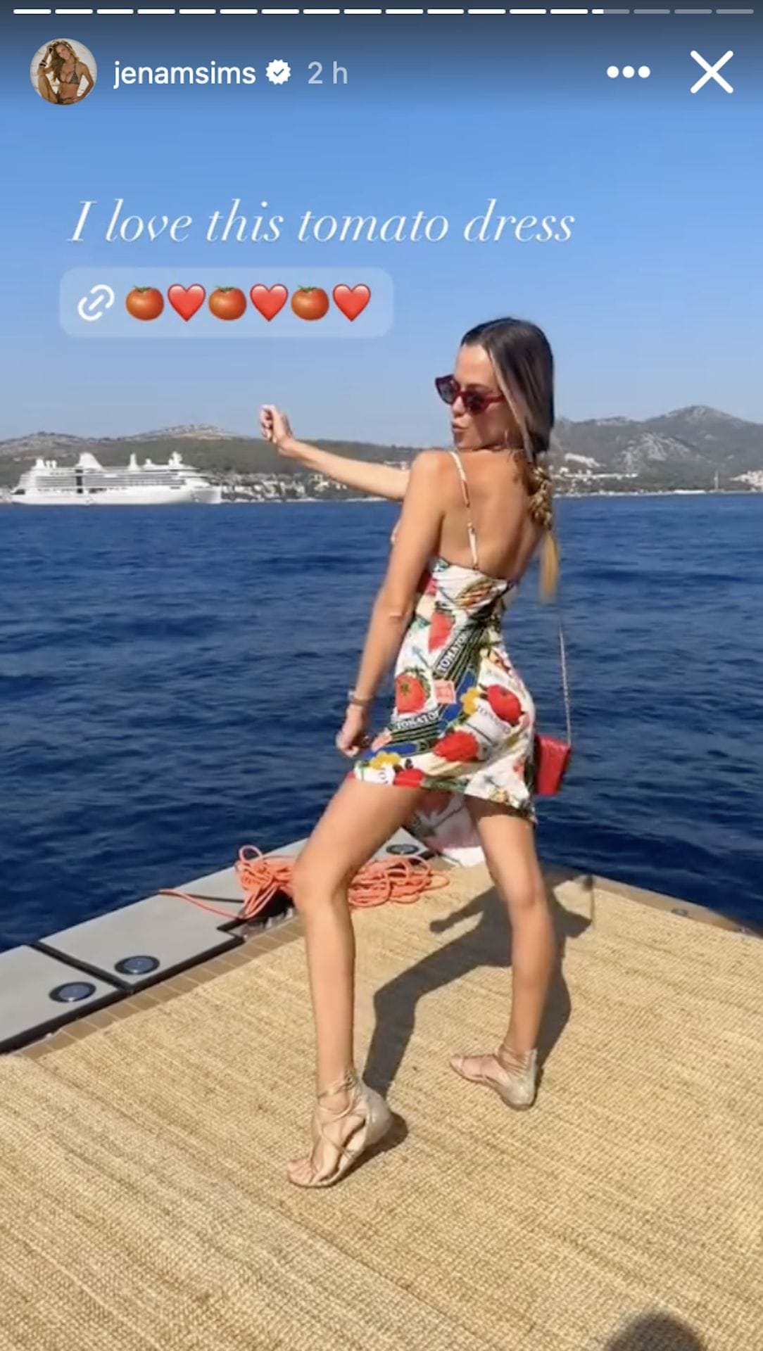 Brooks Koepka’s wife Jena Sims wears 195 ‘tomato dress’ as pictures