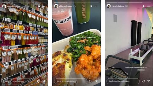 Chloe's Instagram story