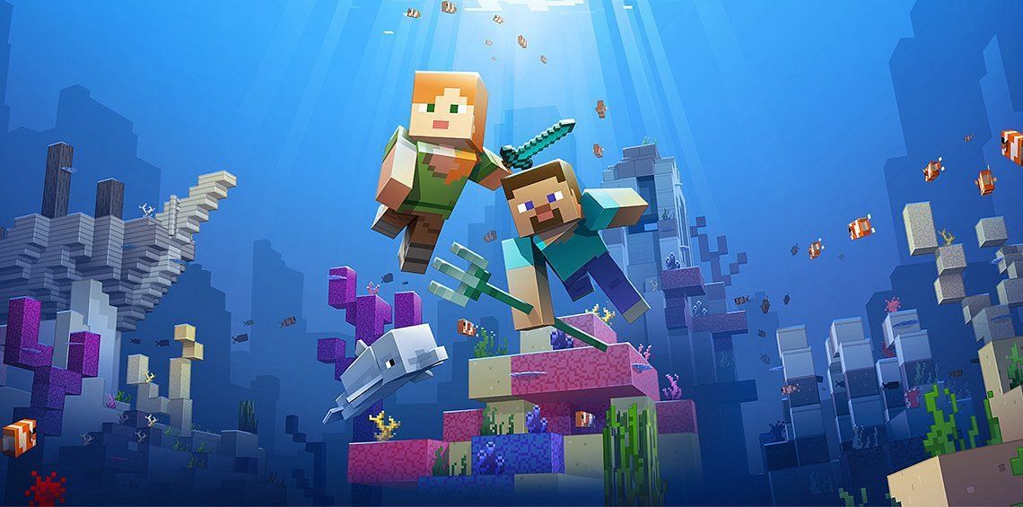 Minecraft Tridents released in Aquatic Update