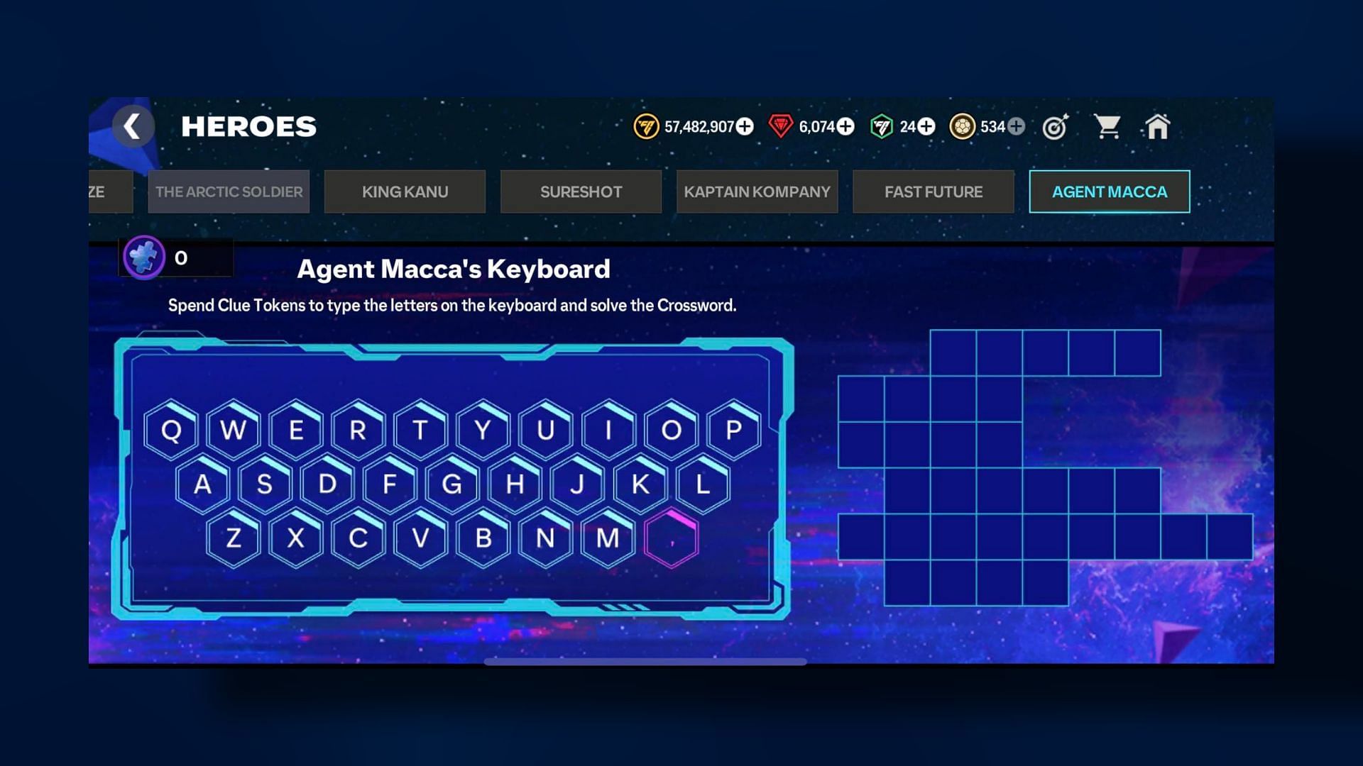 Agent Macca chapter crossword puzzle (Image via EA Sports)