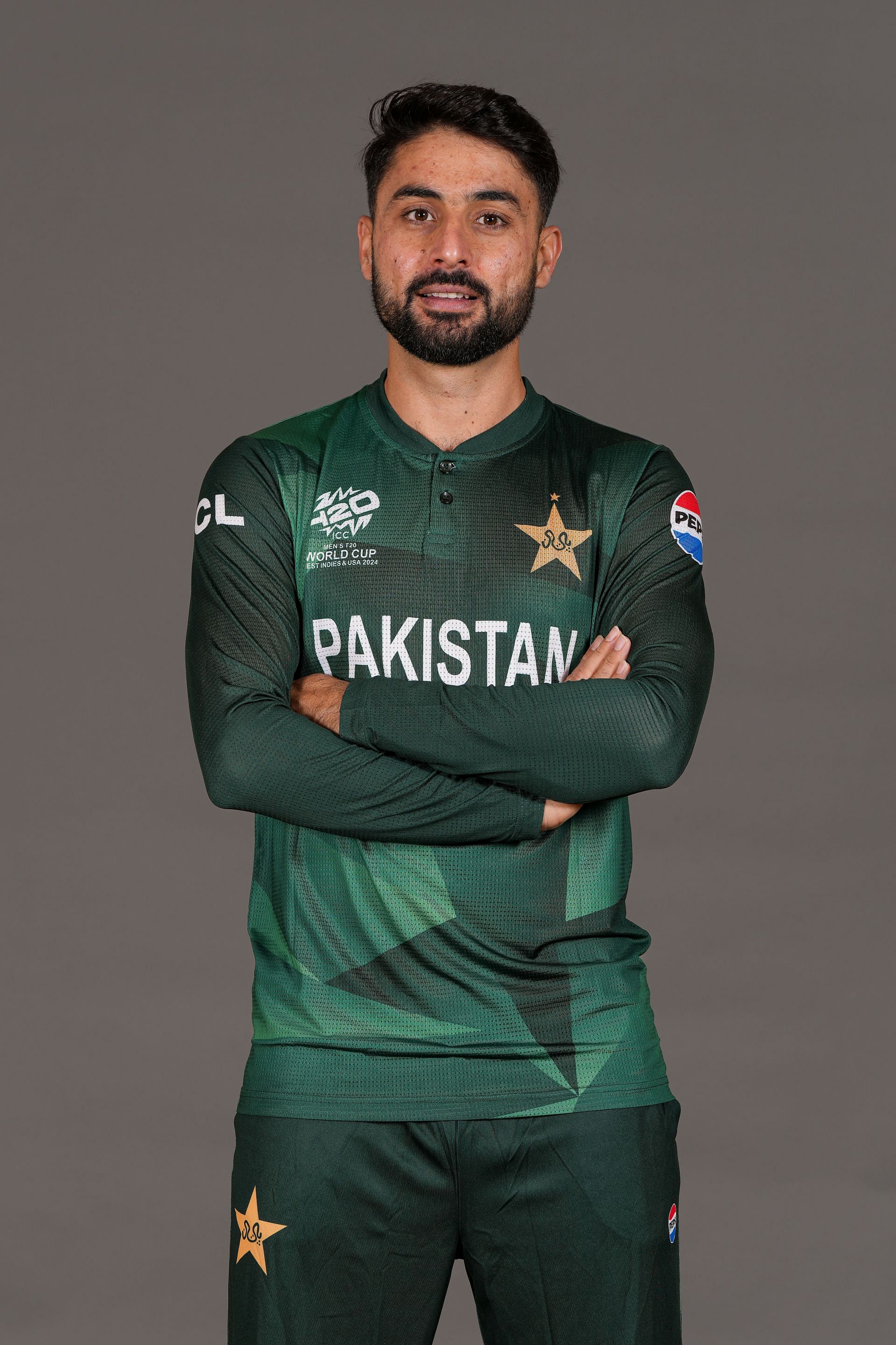 Abrar Ahmed of Pakistan poses for a portrait prior to the ICC Men's T20 Cricket World Cup.