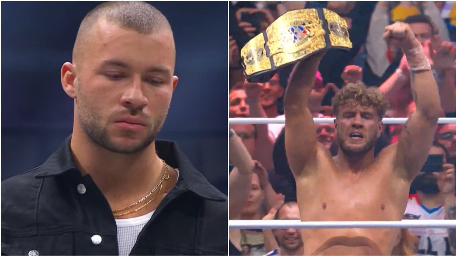 Daniel Garcia returns during MJF vs. Will Ospreay at AEW All In