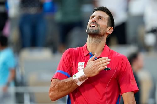 Novak Djokovic pictured at the 2024 Paris Olympics (Source: Getty)