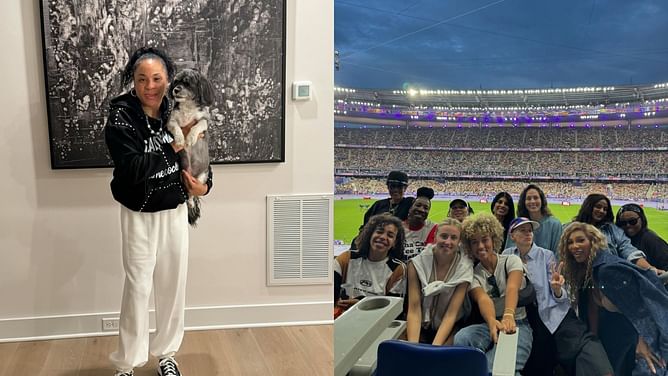 IN PHOTOS: South Carolina HC Dawn Staley smiles ear to ear as she poses with Megan Rapinoe, Jess Sims, and more at Paris
