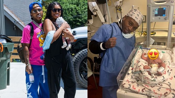 IN PHOTOS: Deiondra Sanders' fiancé Jacquees honors newborn son Snow by getting his footprint tattooed