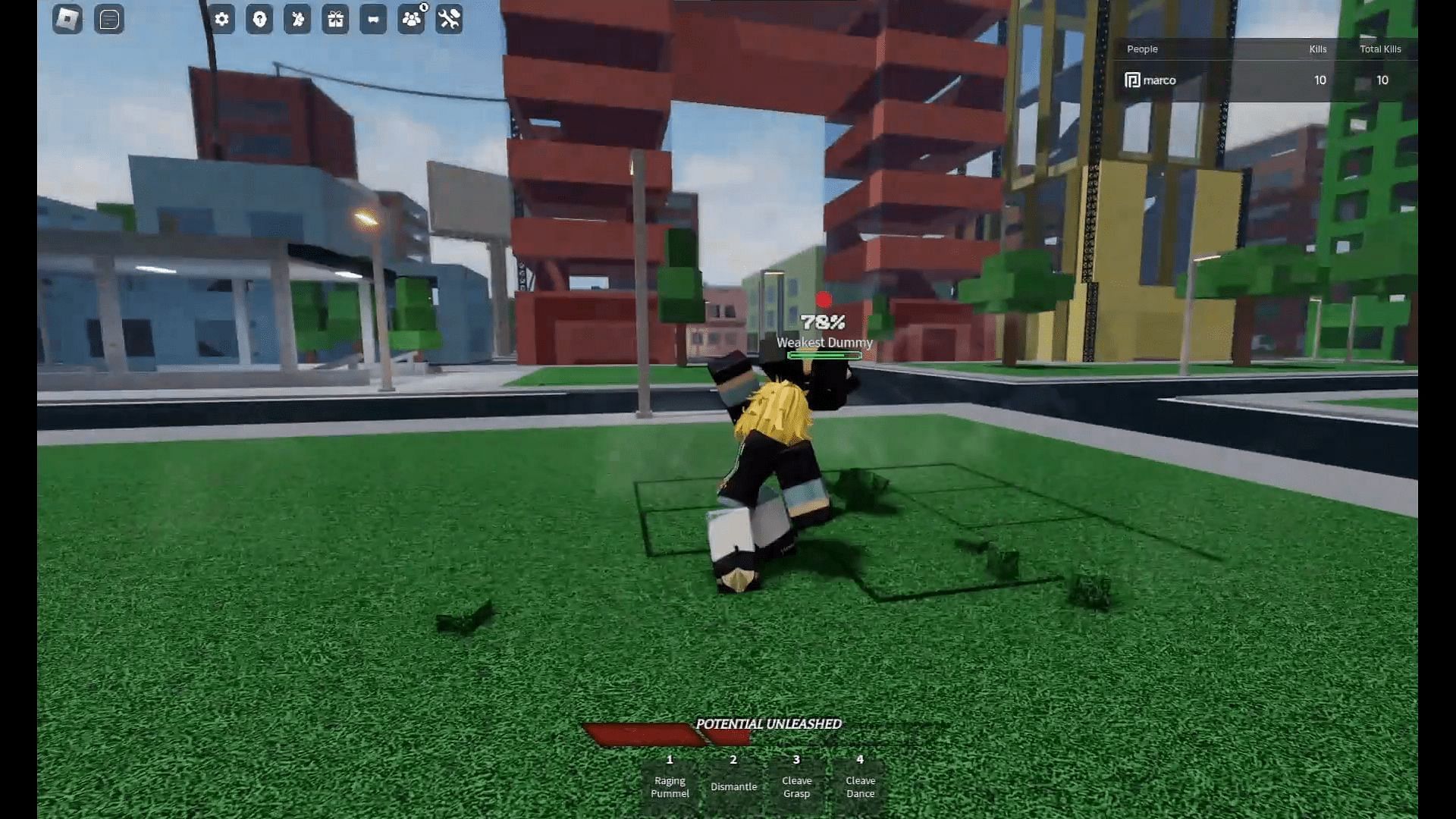 Cleave Glasp gameplay screenshot (Image via Roblox)