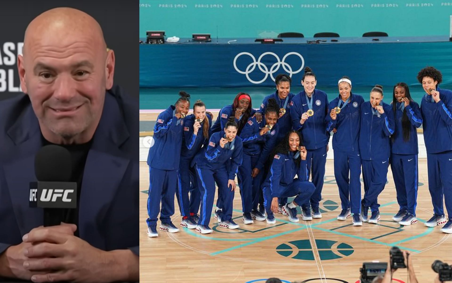 Paris Olympics Dana White reacts to US women's basketball's eighth