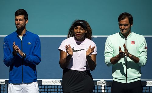 Novak Djokovic, Serena Williams and Roger Federer (Source: Getty)